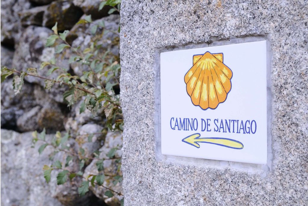 scallop shell camino de santiago with a school group JWT Camino for schools travel